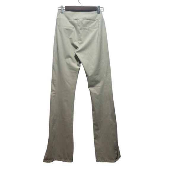 Carbon38 Kick Flare Pants Womens Small Beige High Rise Bootcut Pilates Workout - Picture 3 of 16